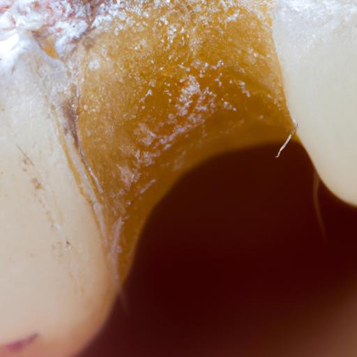 A decayed tooth with a visible cavity