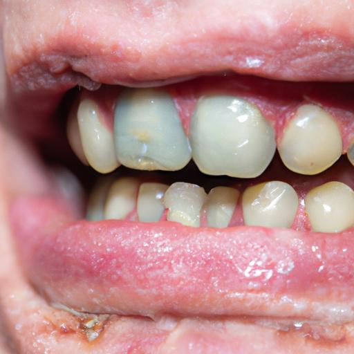 Gum disease can cause bleeding, swelling, and recession of the gums.